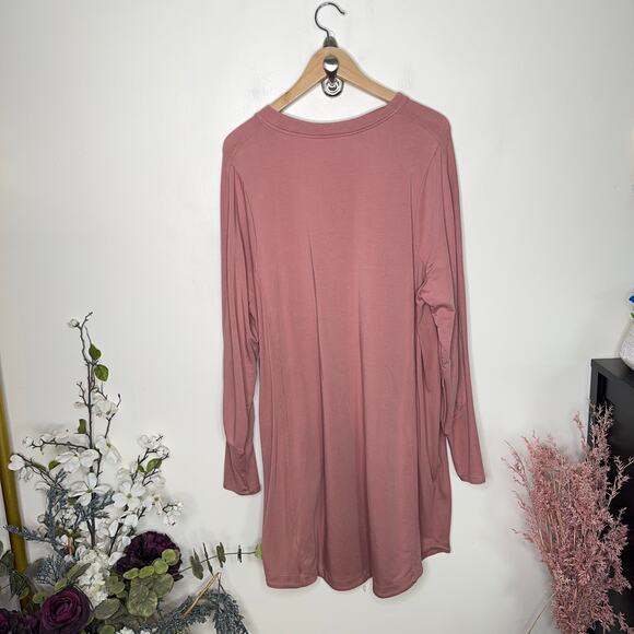 ATHLETA Balance Sweatshirt Dress Palermo Pink {3C29} - Picture 4 of 6
